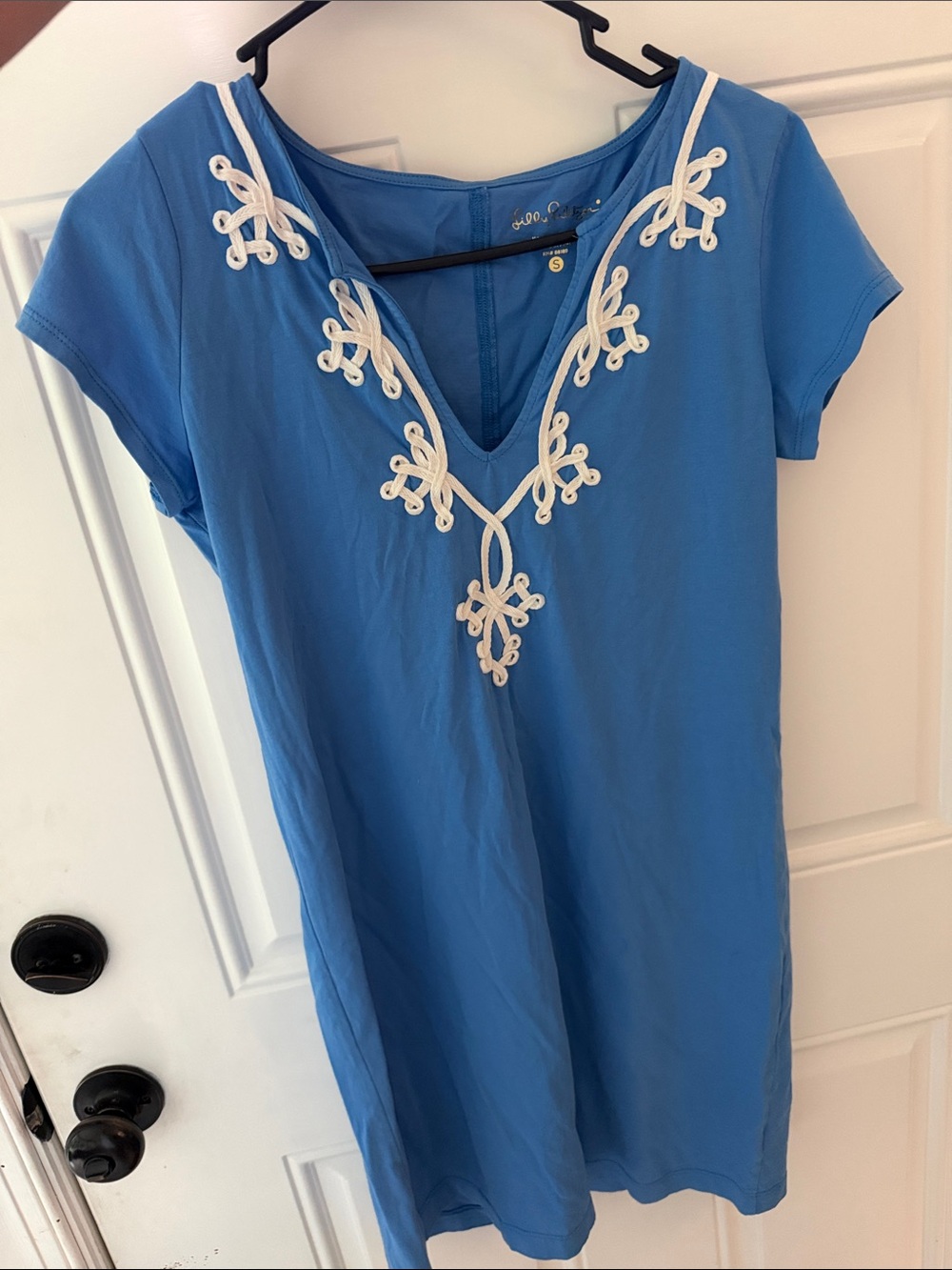 Lilly Pulitzer Blue Dress with White Embroidery